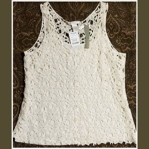 NWT Floral Lace TankTop